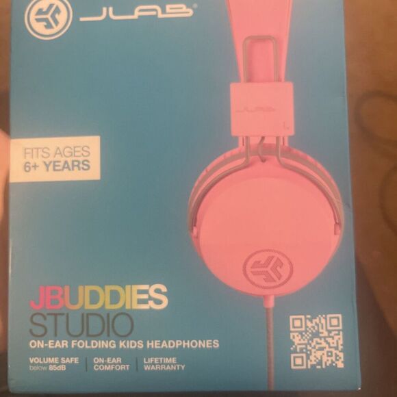 JLab Other - JLAB JBuddies Pink Over The Ear Folding Headphones Brand New Sealed Box